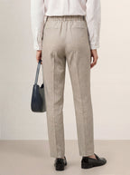 Linen Tailored Straight Full Length Pants LANDON