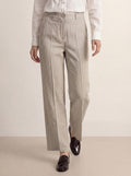 LINTICO Linen Tailored Wide Leg Full Length Pants LEIGHTON — detail shot 9
