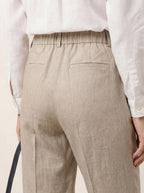 Linen Tailored Straight Full Length Pants LANDON