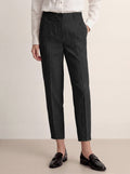 LINTICO Linen Tailored Straight Cropped Pants LOGAN — main product shot