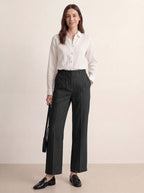 LINTICO Linen Tailored Wide Leg Full Length Pants LEIGHTON — detail shot 8