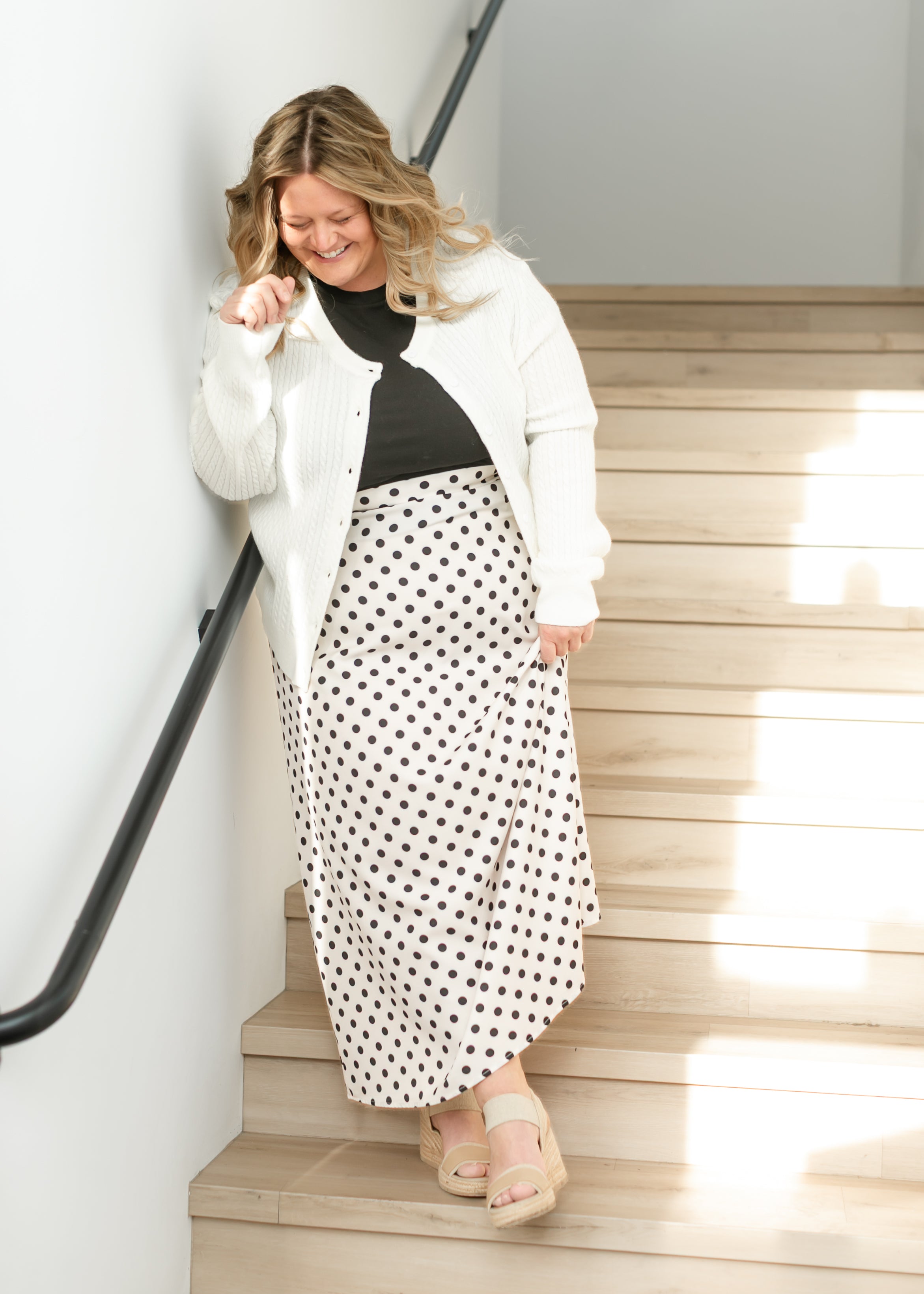 Inherit Co. Braylyn Polka Dot Maxi Skirt — packaging