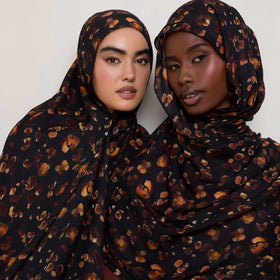 ‌Breathable Versatile Stylish Headscarf Floral-Print Hijab (MH177)
