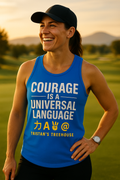 Tristan’s Treehouse Courage is a Universal Language – Tank Top — main product shot
