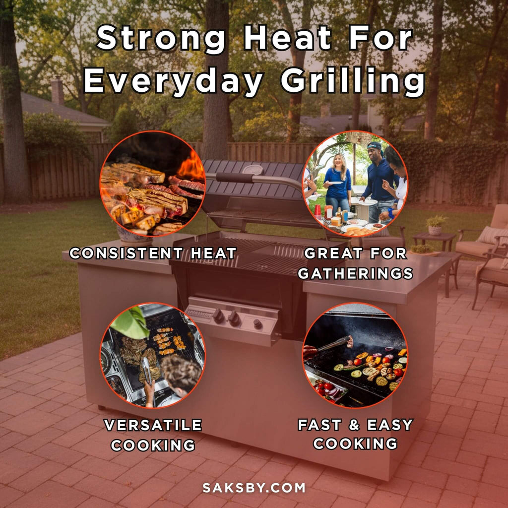 Broilmaster P4X Super Premium Cast Aluminum Gas Grill With Flare Busters (SAK84186) – SAKSBY WHOLESALE, view 4