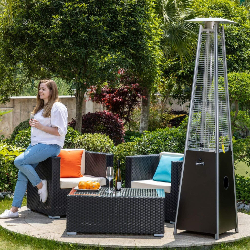 Legacy Heating Commercial Bronze Quartz Glass Tube Patio Outdoor Propane Heater For Backyards, Decks And Restaurants (SAK8921