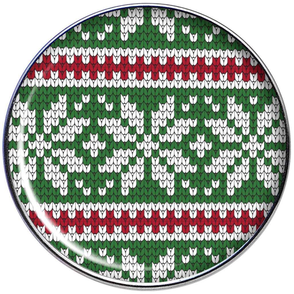 BodyCandy 16G 1/4 Green Red Christmas Sweater Tragus Cartilage Earring — detail and construction