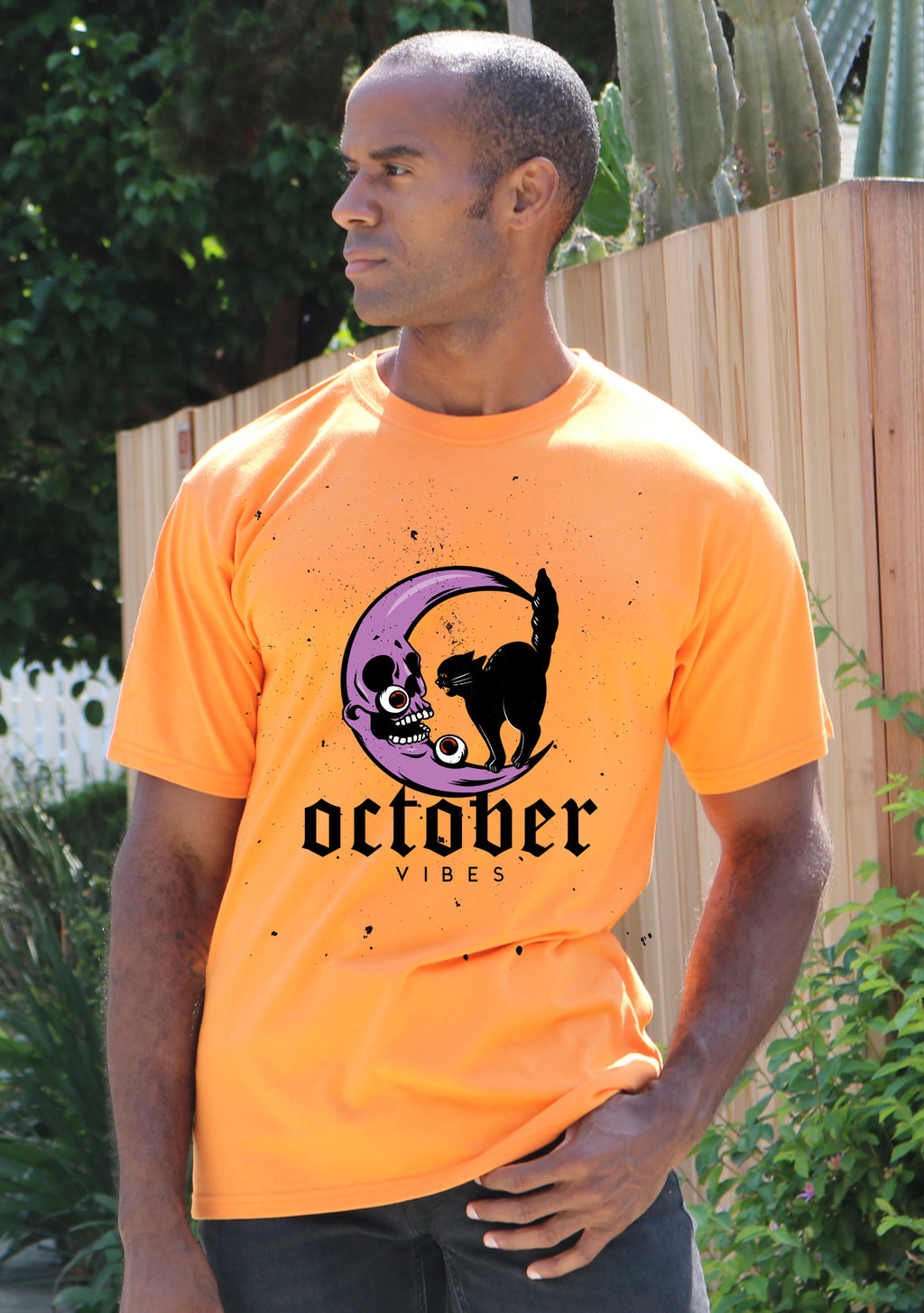 Spun Bamboo October Vibes Men's Bamboo Viscose/Organic Cotton Short Sleeve Graphic T-Shirt — main product shot
