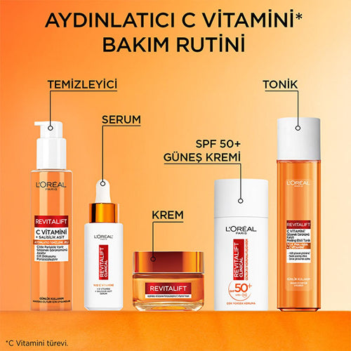 L'Oreal Paris Revitalift Vitamin C Toner: Exfoliating PHA AHA, Brightens Dull Skin & Minimizes Pores - Gentle & Effective