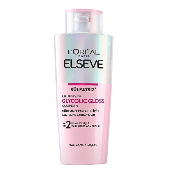 Loreal Elseve Glycolic Gloss Sulfate-Free Shampoo: Achieve Mirror-Like Shine & Gentle Cleansing With Glycolic Acid for Hair Strength