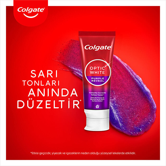 Colgate Optic White Purple Reveal Toothpaste 75ml - Whitening Formula