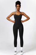 Basic Bae Open Back Spaghetti Strap Active Jumpsuit