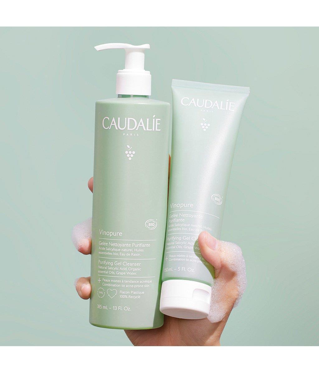 Caudalie Vinopure Purifying Cleansing Gel - Natural Acne Treatment & Antioxidant Skincare
