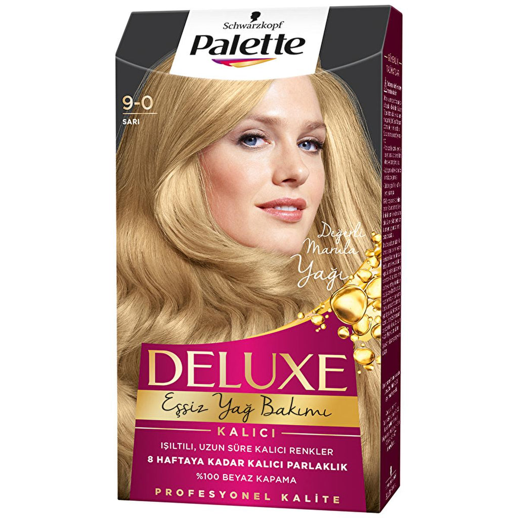 Palette Deluxe Hair Dye 9-0 Blonde - Long-Lasting Rich Color & Nourishment