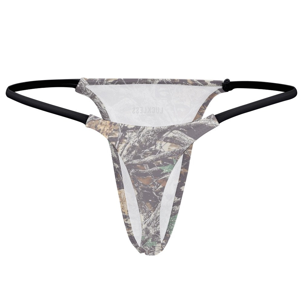 Luckless Outfitters Faded Camo Yoga Thong — back view