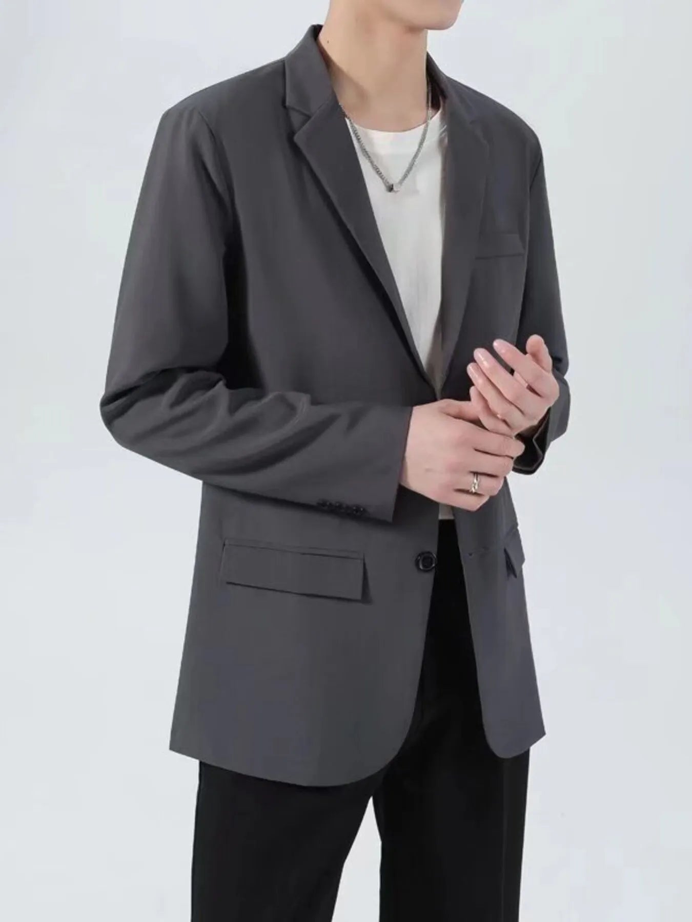 Men's Plus Size Classic Fit Two-Button Blazer