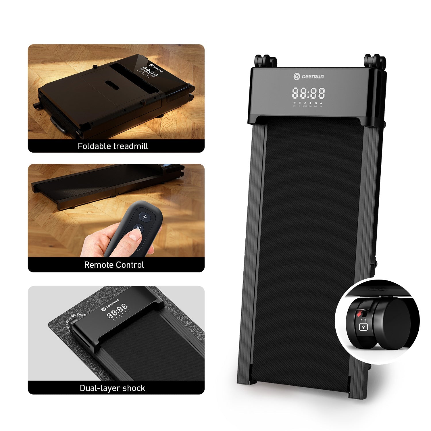 DeerRun Z20 Foldable Walking Pad Treadmill – Ultra Compact with LED Display – DeerRun®, view 10