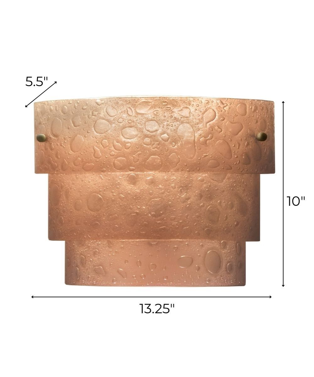 Cirrus 13"W 1-Light Bubble Bronze Finish with Bronze Bubble Glass Shade Wall Sconce Light Fixture – LampsUSA, view 2