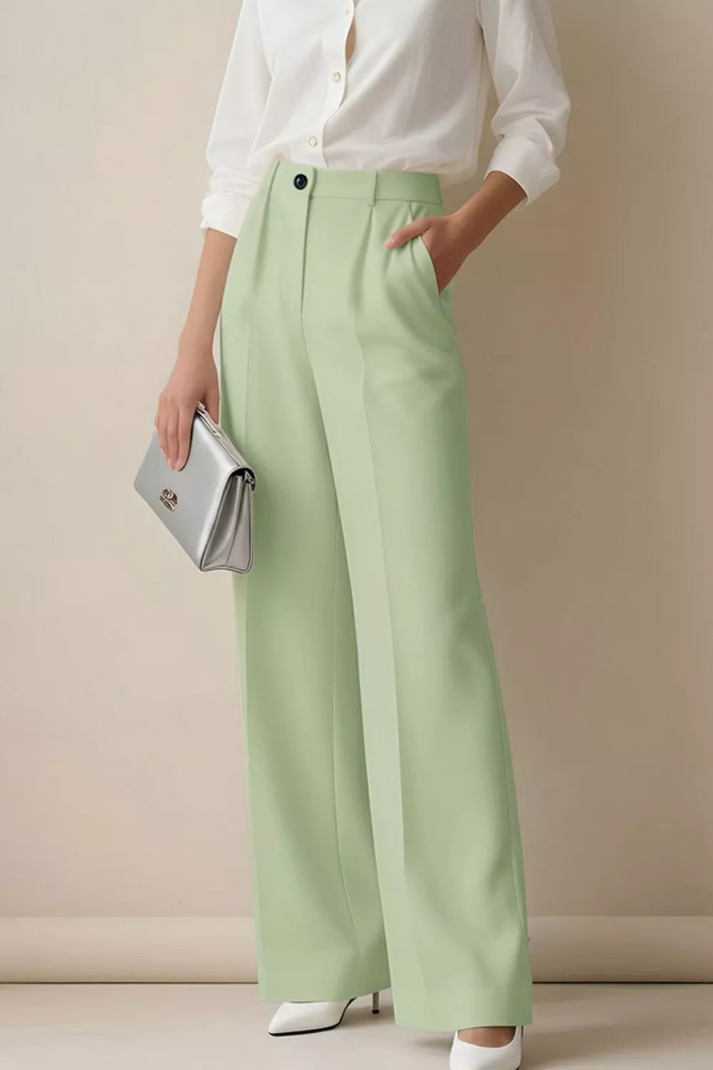 High-Waisted Wide-Leg Pants