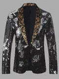 Men's Sequin Long Sleeve Blazer