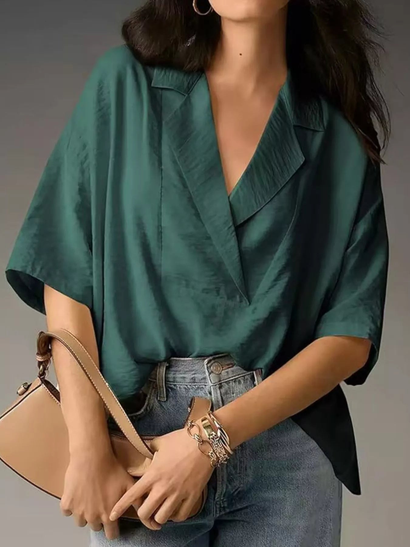 Relaxed Fit Half Sleeve Blouse