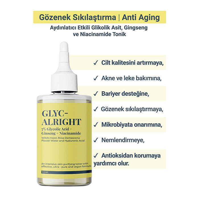 Glyc-Alright Pore Tightening Toner 200ML - For All Skin Types | S'he Vec.