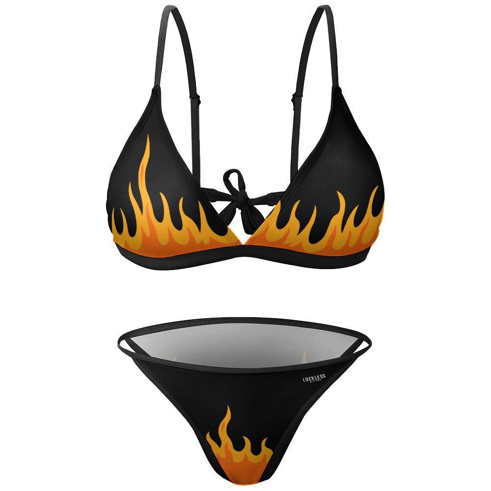 Luckless Outfitters Hell Raiser 2 pc Bikini | Black — alternative angle