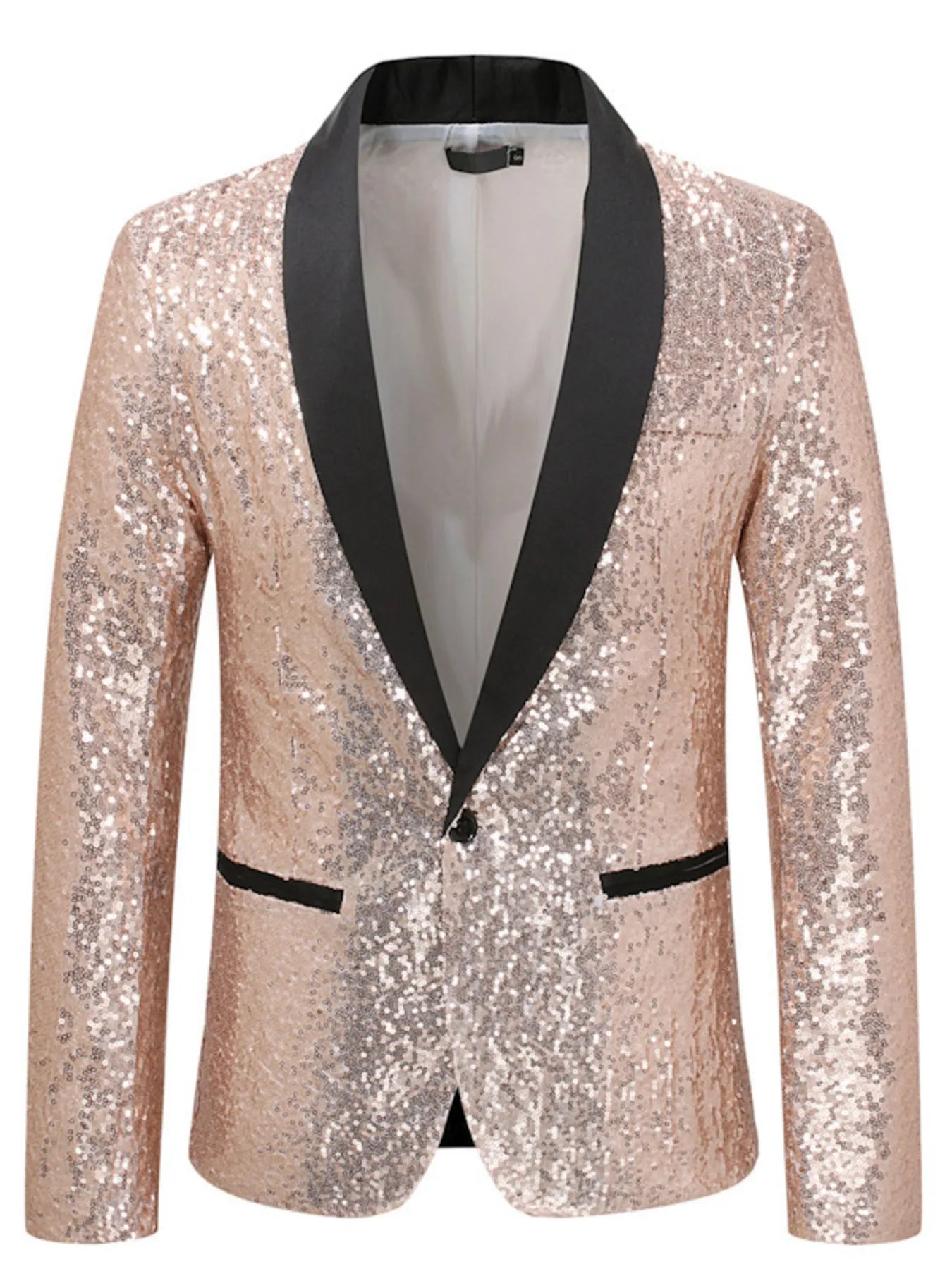 Men's Sequin Long Sleeve Blazer