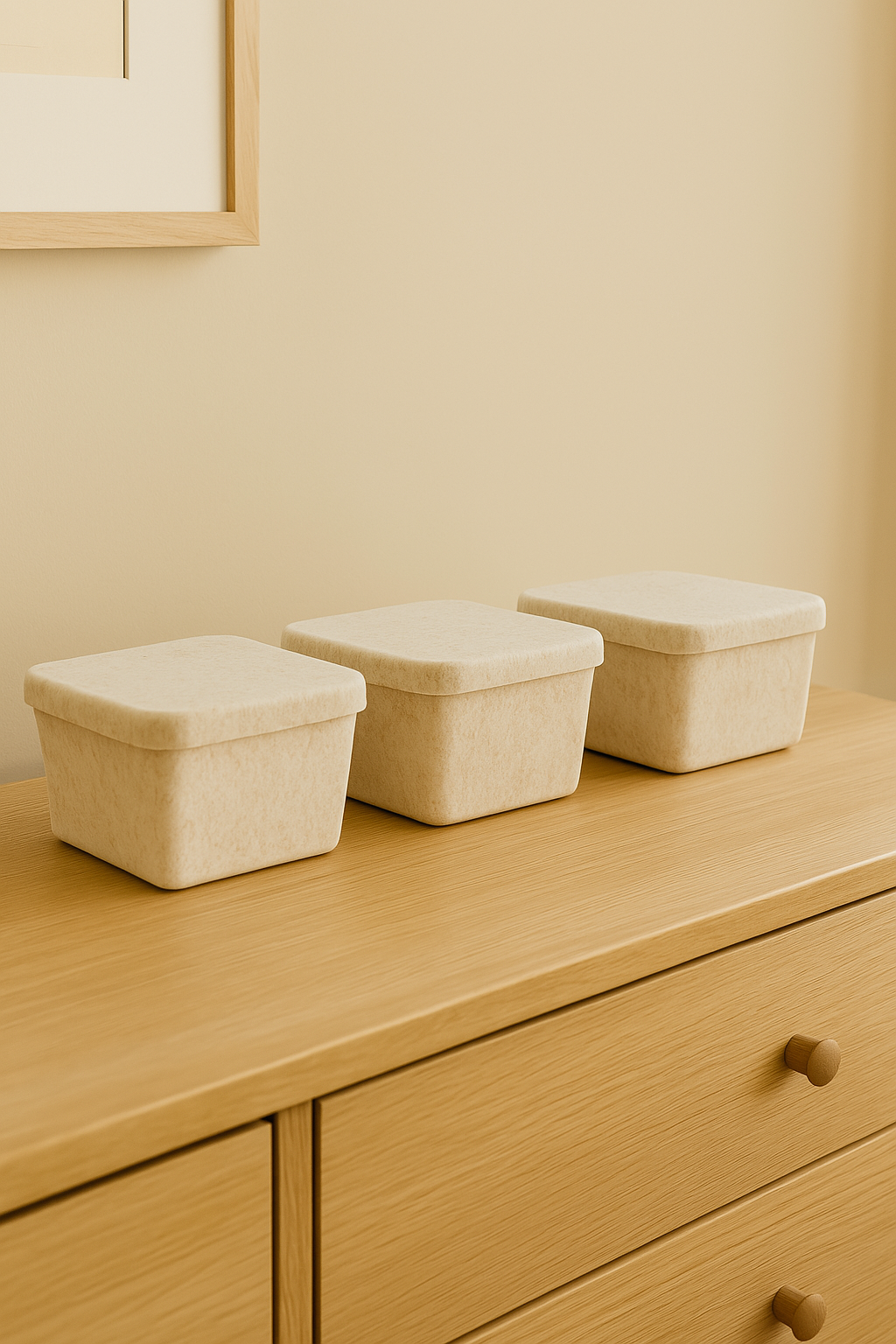 The Sculpted Bin - Petite with Lid | Set of 3 – SortJoy, view 2