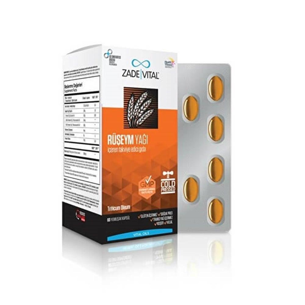 Zade Vital Wheat Germ Oil 500 mg 60 Capsules