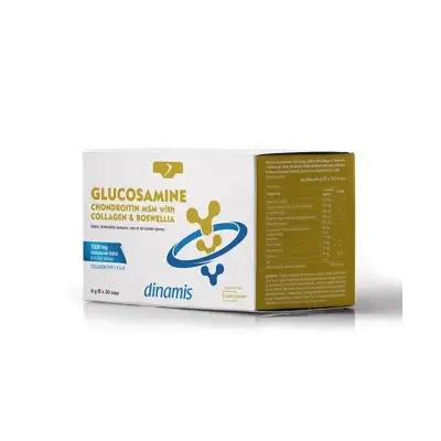 Dinamis Glucosamine Chondroitin MSM with Collagen &amp; Boswellia Supplement - 30 Sachets