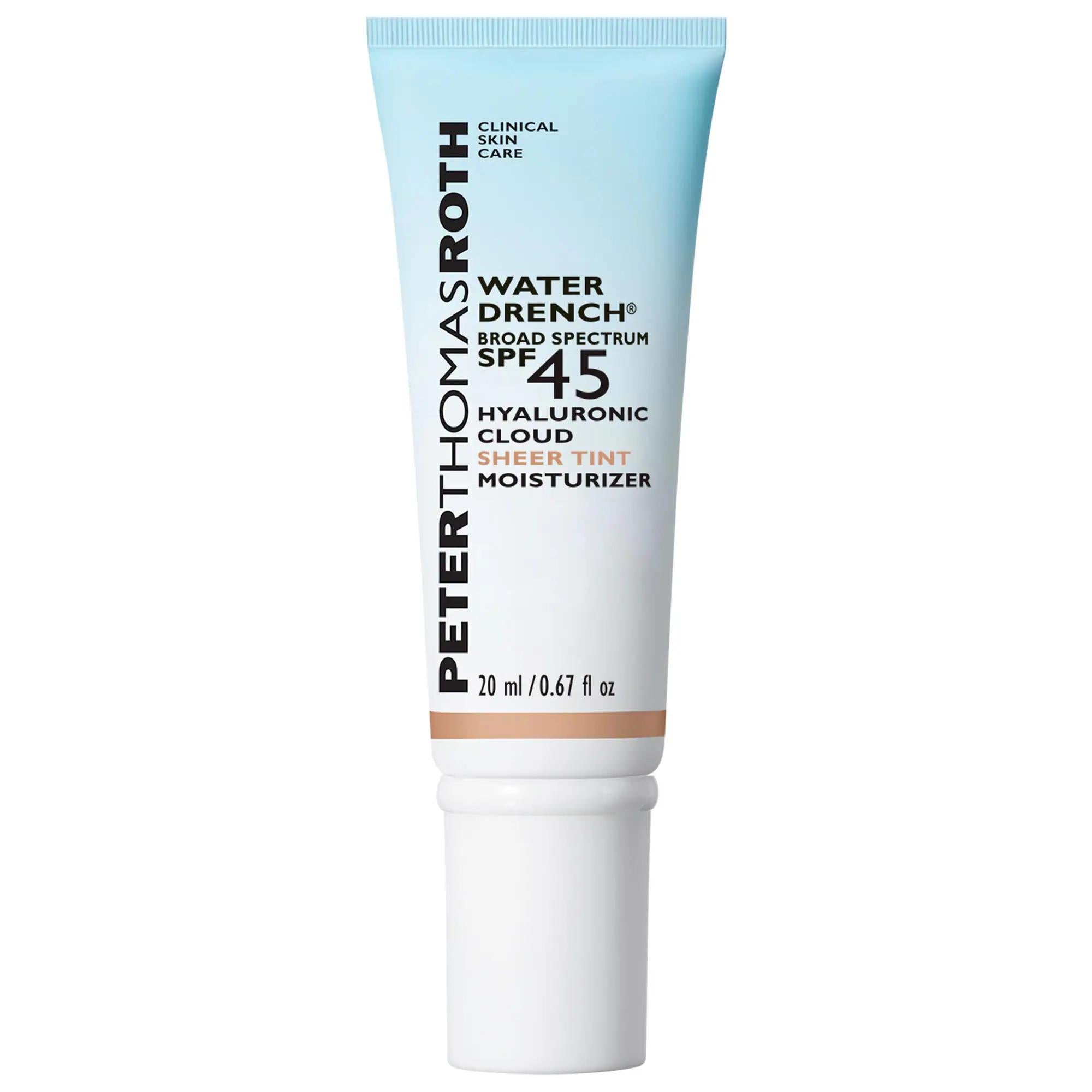 Peter Thomas Roth Water Drench SPF 45 Hyaluronic Sheer Tint Moisturizer: Hydrating, Anti-Aging & Broad Spectrum Sun Protection