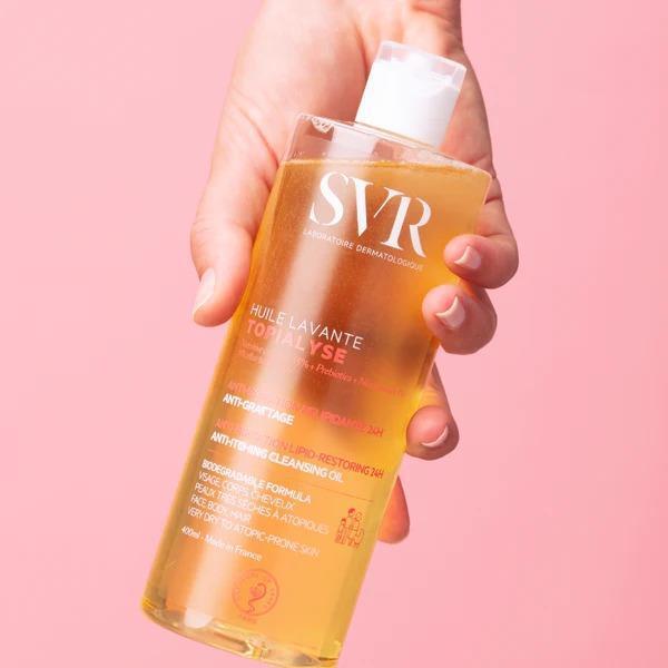 Svr Topialyse Lavender Oil Body Wash 400Ml - Gentle, Moisturizing Body Cleanser for Sensitive Skin