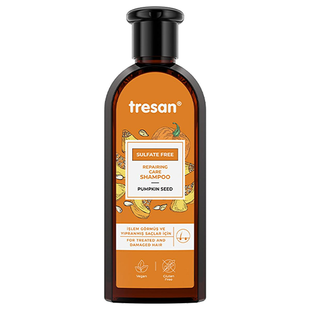 Tresan Sulfate-Free Repair Shampoo with Pumpkin Seed Oil - Gentle, Nourishing, and Natural Hair Care for Damaged Hair