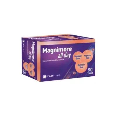 Magnimore All-Day Magnesium Supplement with P5P Vitamin B6: Supports Muscle Relaxation, Energy & Overall Well-being | 90 Tablets