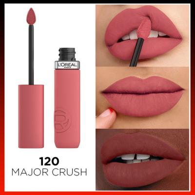 Loreal Paris Liquid Matte Lipstick - Long Lasting, Transfer Resistant Makeup - 120 Major Crush
