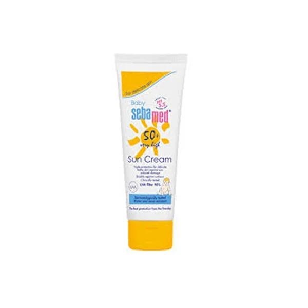 Sebamed Baby SPF50 Sunscreen Cream 75ml - Hypoallergenic, Water-Resistant, and Gentle on Sensitive Baby Skin