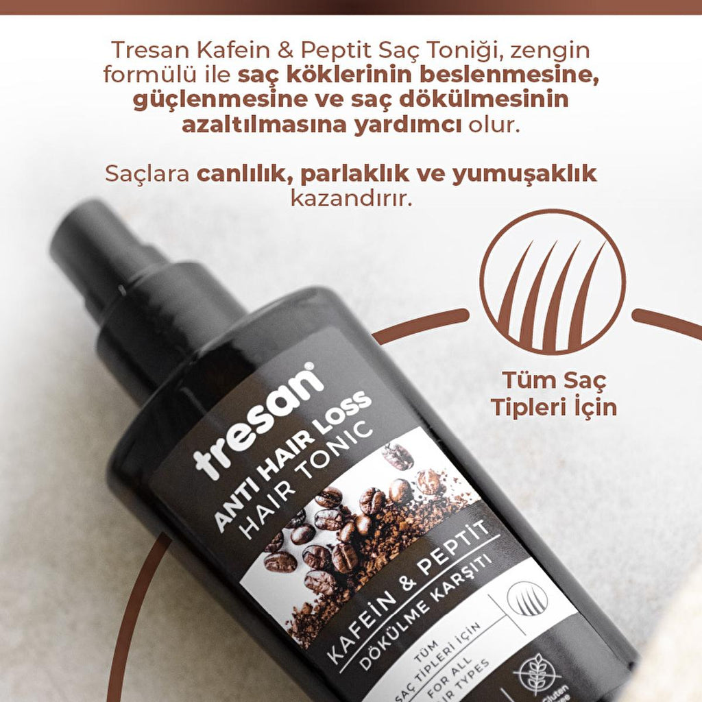Tresan Caffeine & Peptide Anti-Hair Loss Hair Tonic for Nourished, Thicker Hair - 4.23 fl oz