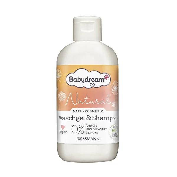 Babydream Natural Baby Shampoo & Body Wash - Hypoallergenic, Vegan, Silicone-Free, 8.45 fl oz