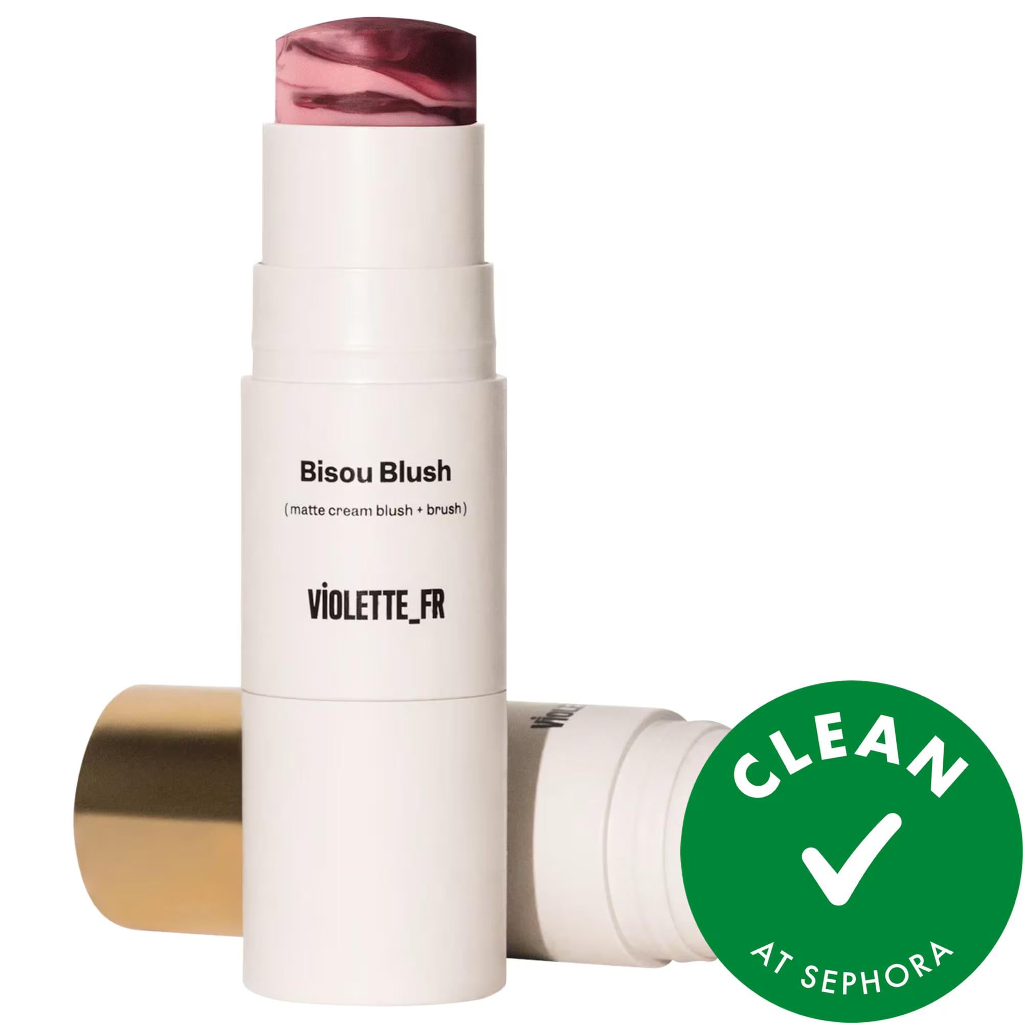 BISOU BLUSH Marbled Cream Blush Stick - Natural Flush, Vegan & Cruelty-Free Makeup for Effortless Cheek Color