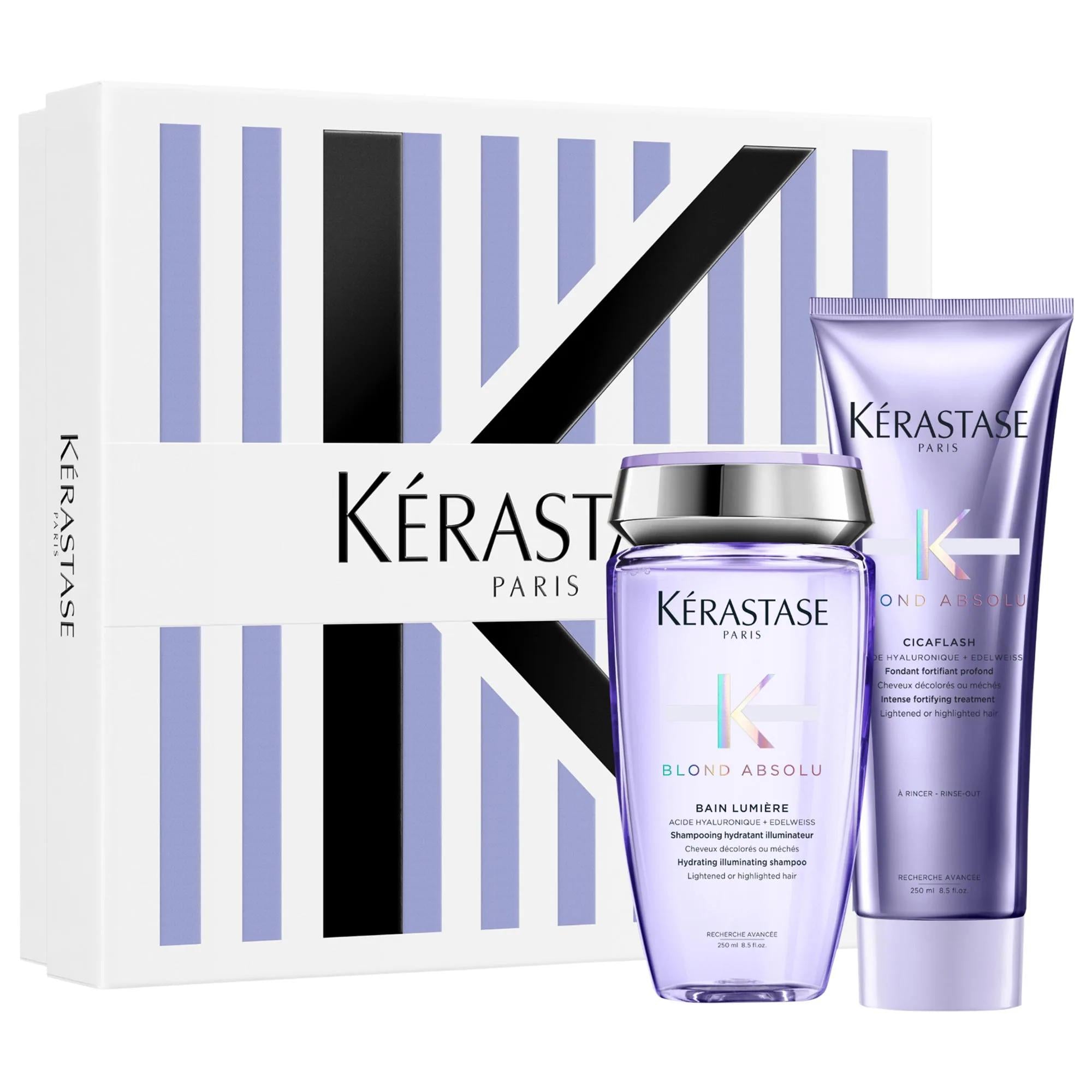 KŽrastase Blond Absolu: Luxury Haircare Set - Hydrating, Strengthening Shampoo & Conditioner for Blond, Lightened Hair - Sulfate-Free & Color Protection