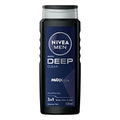 Nivea Men Deep Dimension Clean: Invigorating Shower Gel for Men - Deep Cleansing, Refreshing Scent, Long-Lasting 500ml Body Wash