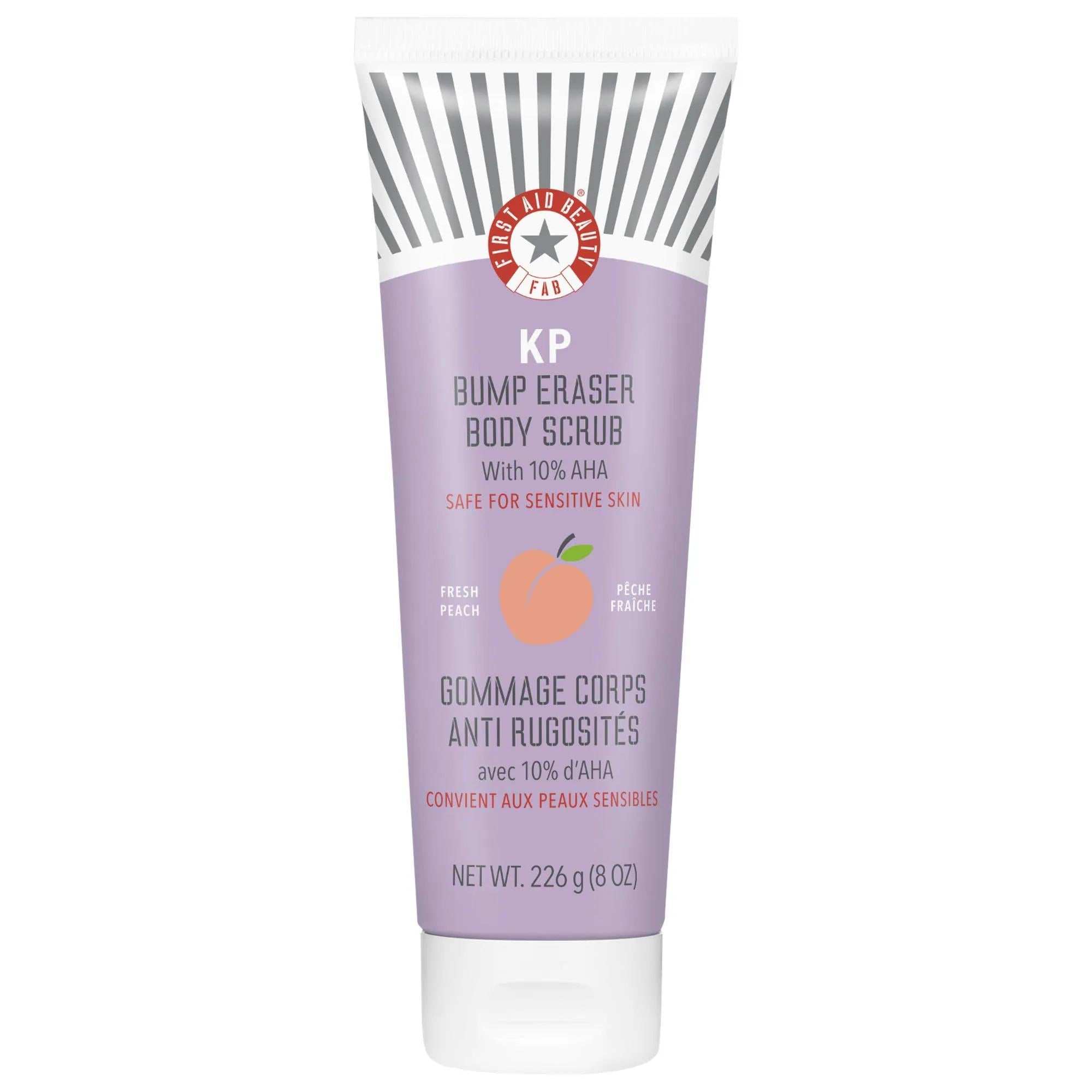 KP Bump Eraser: 10% AHA Exfoliating Body Scrub for Keratosis Pilaris & Strawberry Skin - Vegan & Cruelty-Free, Reveals Exceptionally Smooth Skin