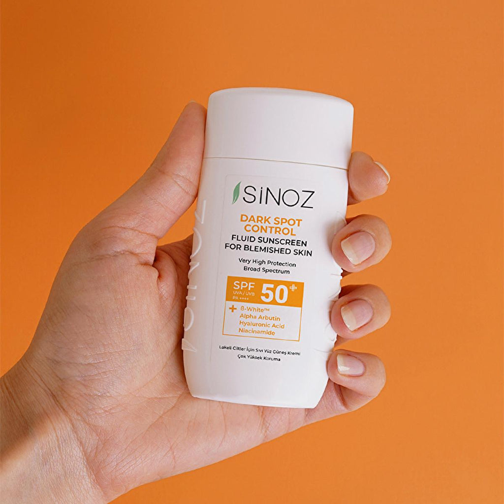 Sinoz SPF50+ Sunscreen for Dark Spots: Brightening Facial Sunscreen with Alpha Arbutin & Hyaluronic Acid Ð Non-Greasy, Daily Sun Protection for Hyperpigmentation