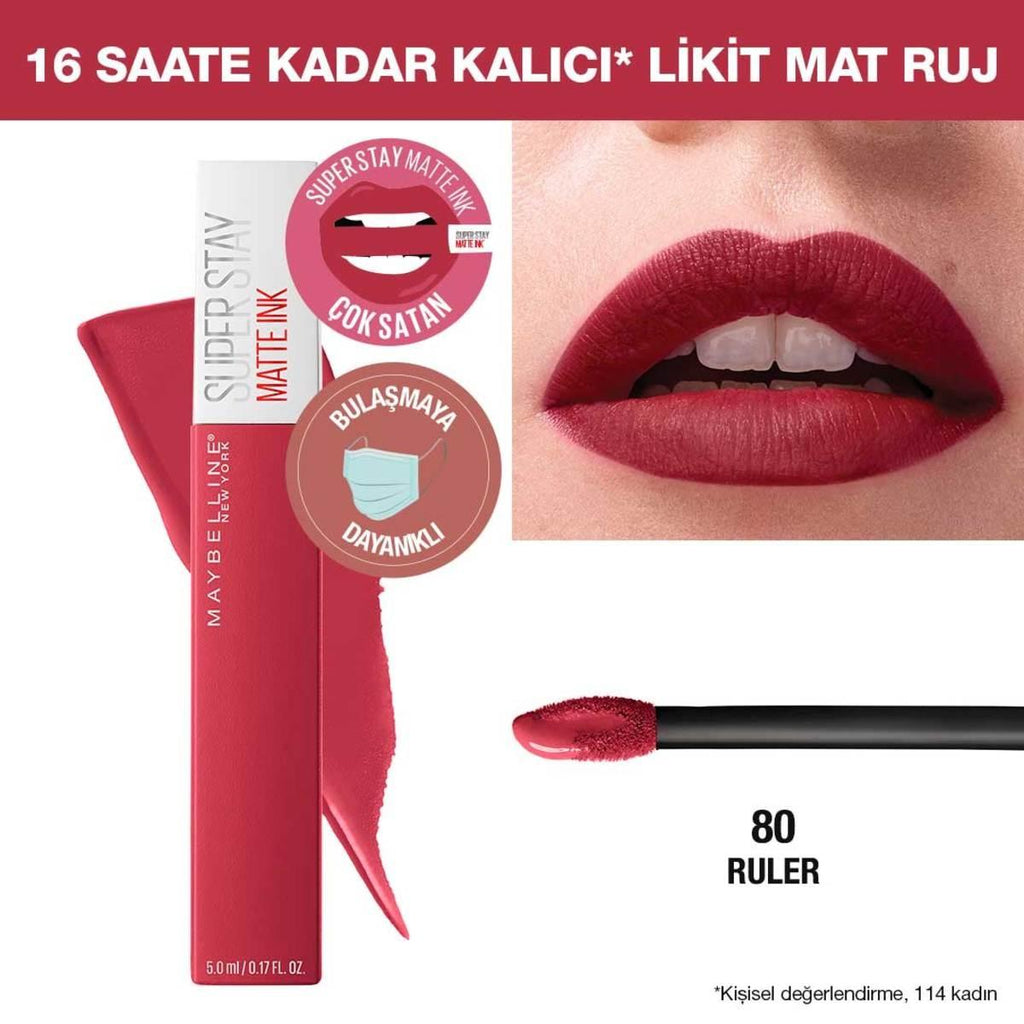 Maybelline Super Stay Matte Ink Unnude: 16-Hour Liquid Matte Lipstick - Transfer-Proof, Non-Drying Nude Lip Color