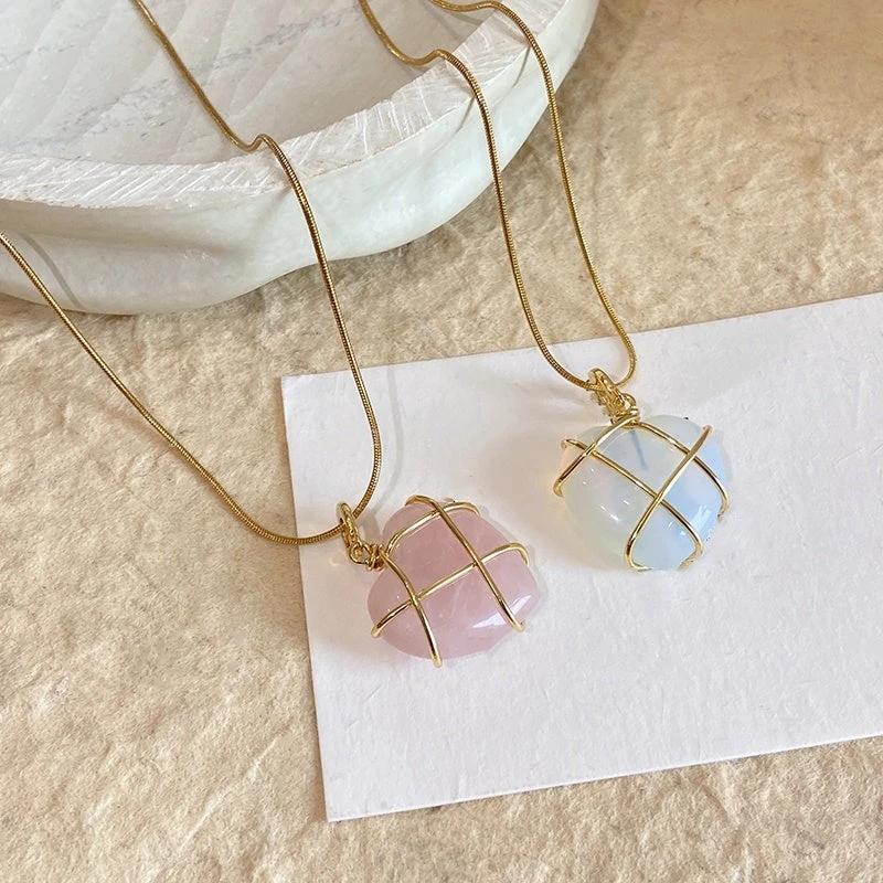 Fashion Moonstone Necklace - Cartoon Princess Love Girl Jewelry