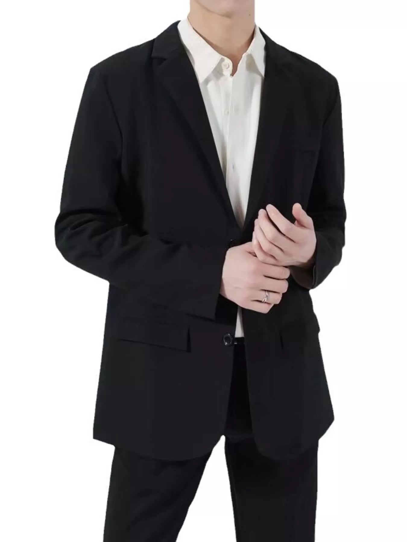 Men's Plus Size Classic Fit Two-Button Blazer