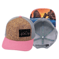 The Heartbeat Brand Cabo Baseball Hat — Cork Pink / Gray — main product shot