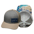 The Heartbeat Brand Cabo Baseball Hat — Cream / Gray — main product shot
