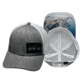 The Heartbeat Brand Cabo Hat - Low Profile - Gray / White - Trucker Mesh — main product shot
